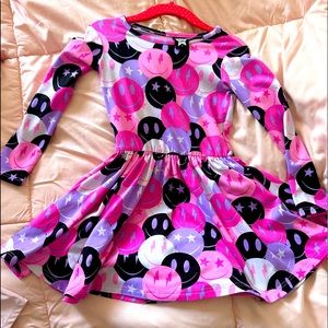 PixieLane long sleeve Simply Soft Smiley Dress, Size 3. Excellent condition.